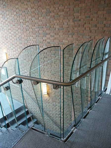 Grosse Pointe Public Library, glass, railing, railings