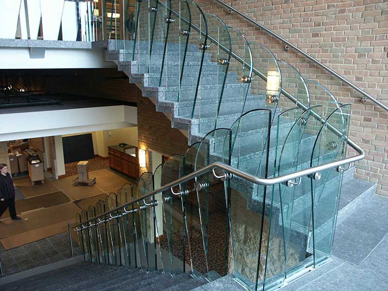 Grosse Pointe Public Library, glass, railing, railings