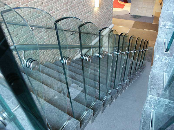 Grosse Pointe Public Library, glass, railing, railings