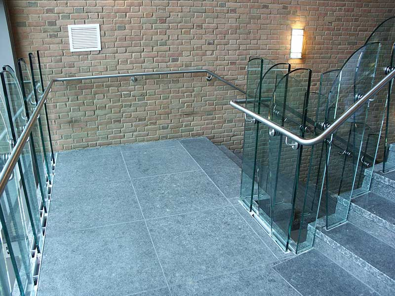 Grosse Pointe Public Library, glass, railing, railings