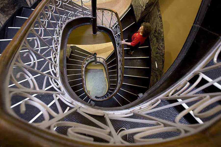Couturier Iron Craft reproduced the long time removed circular staircase to match the existing stairs.