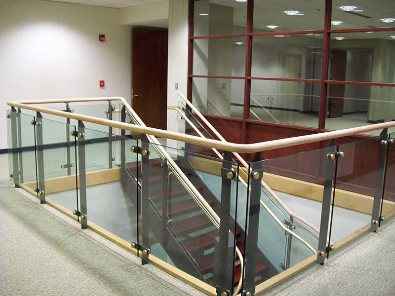 Ornamental staircase and railings at Farmington State Bank, MA