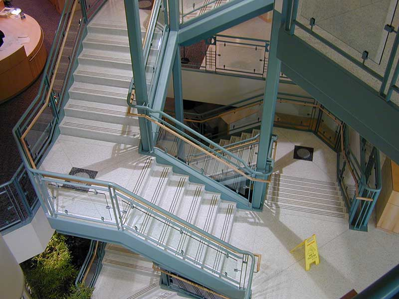 Multi flight stair at Bronson hosp.