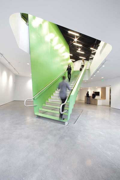 Big green stair is made with 3/4' steel plate
